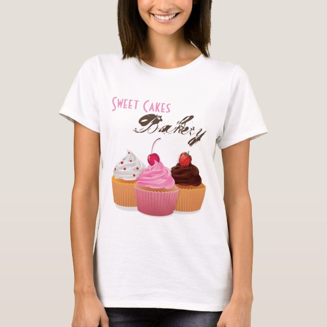 Company T-Shirt Cup Cakes Bakery Sweet Treats (Front)
