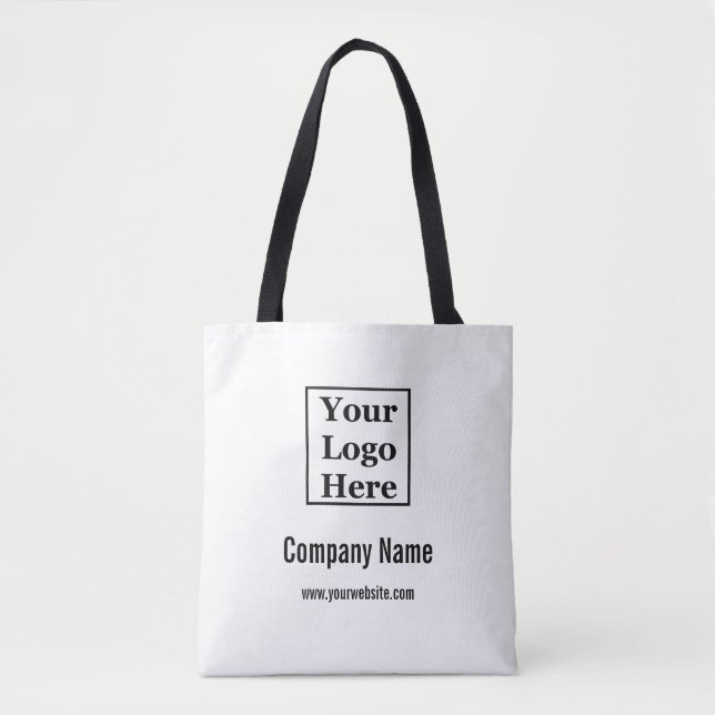 Company Template Black and White Your Logo Here Tote Bag (Front)