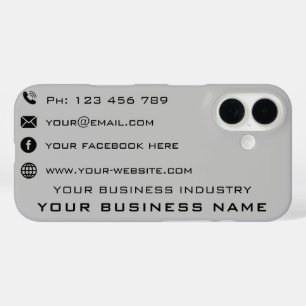 Company Text Info Your Business Card iPhone Case