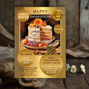 Company Thanksgiving Black Friday Open House Invitation
