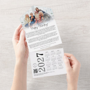 Company Update Logo Photo 2027 Calender Christmas  All In One Invitation