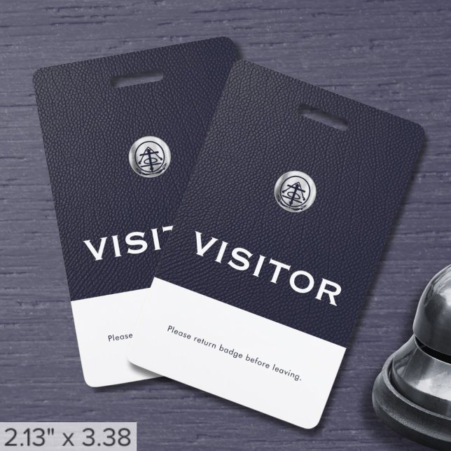 Company Visitor Badge with Silver Logo ID Badge (Creator Uploaded)