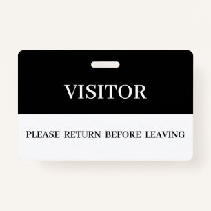 Company Visitor Badges ID Badge