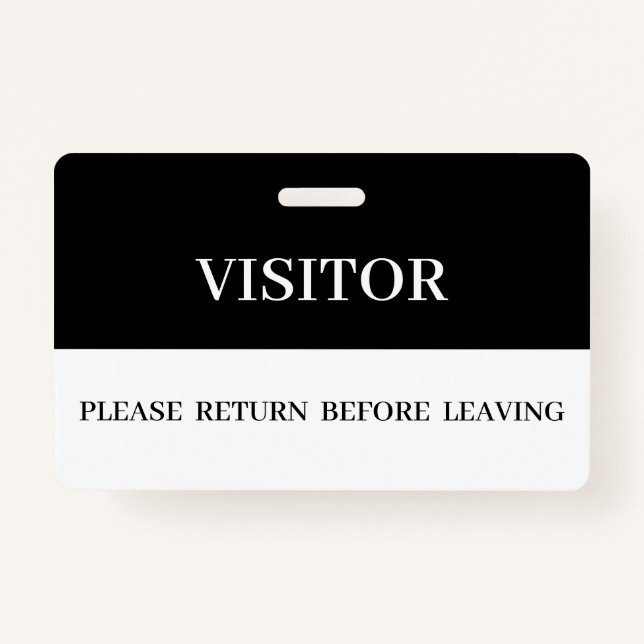 Company Visitor Badges ID Badge (Front)