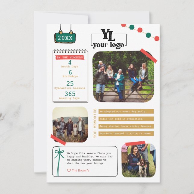 Company What a Year in Review Holiday Card (Front)