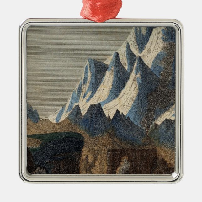 Comparative Height of the Principal Mountains Metal Tree Decoration (Front)