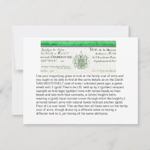 compare coats of arms details. postcard