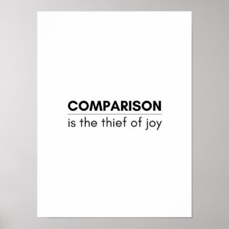 Comparison is the thief of joy - Motivational Post Poster