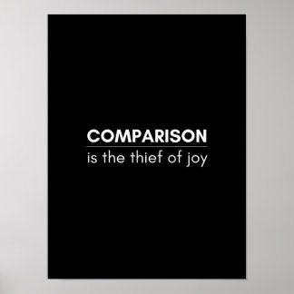 Comparison is the thief of joy - Motivational Post Poster