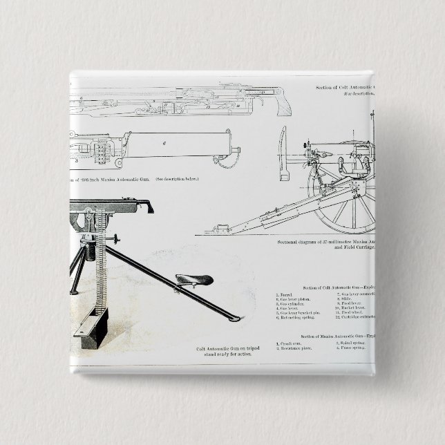Comparison of the Colt Automatic Gun 15 Cm Square Badge (Front)