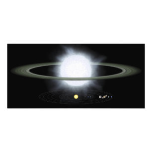 Comparison of the size of a hypergiant star photo print