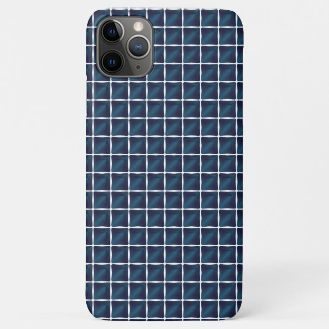 Compartment Design Rounded Blue Case-Mate iPhone Case (Back)
