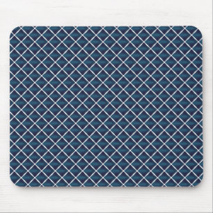 Compartment Design Rounded Blue Mouse Mat