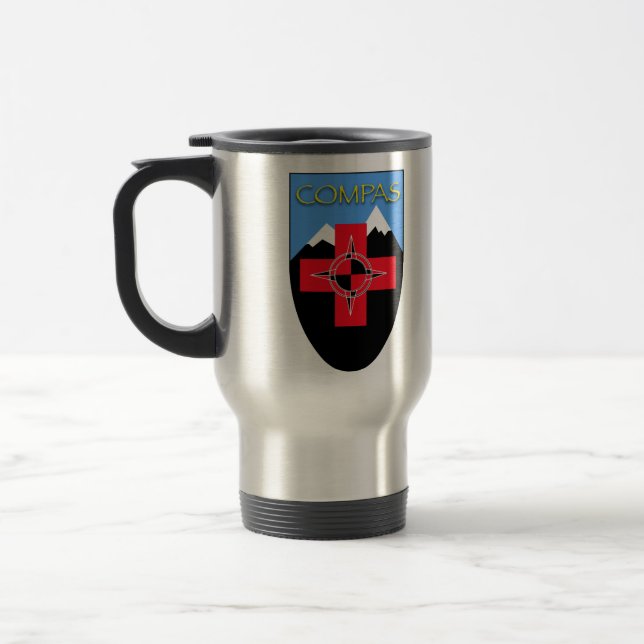 COMPAS Metal Travel Mug (Left)