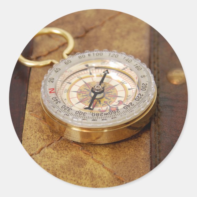 Compass040309 Classic Round Sticker (Front)