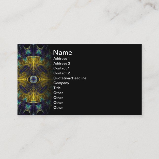 Compass Abstract Digital Fractal Business Card (Front)