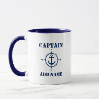 Compass Anchor Captain Add Name or Boat Name sa0b
