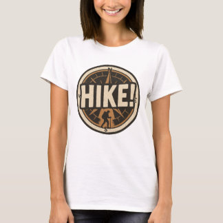 Compass and Hiker Badge Design T-Shirt