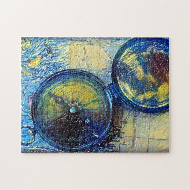 Compass and Map Jigsaw Puzzle (Horizontal)