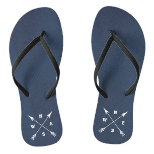 Compass arrows flip flops