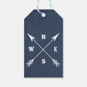 Compass arrows gift tags