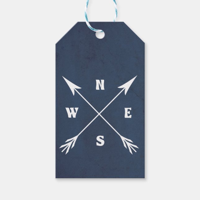 Compass arrows gift tags (Front)