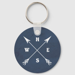 Compass arrows key ring
