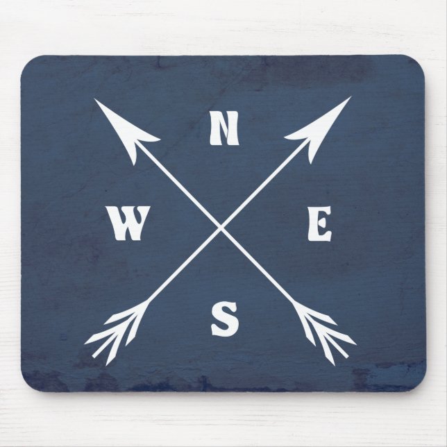 Compass arrows mouse mat (Front)