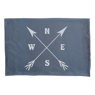Compass arrows pillowcase