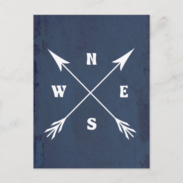 Compass arrows postcard (Front)