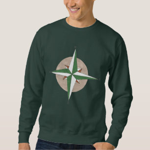 Compass Camping Hiking Camp Outdoor Enthusiast Sweatshirt