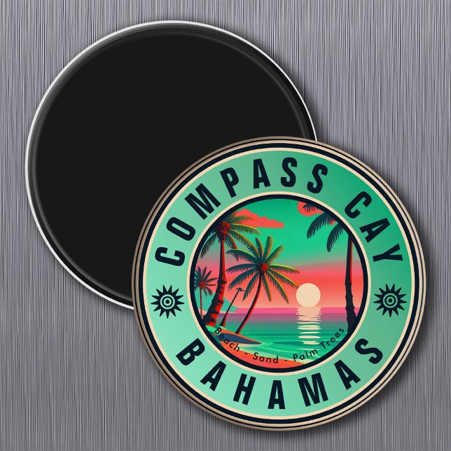 Compass Cay Bahamas Retro Seagull Souvenir 1950s Magnet (Creator Uploaded)