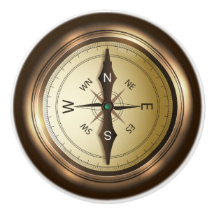 Compass Ceramic Drawer/Cabinet Knob