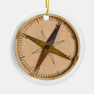 compass ceramic tree decoration