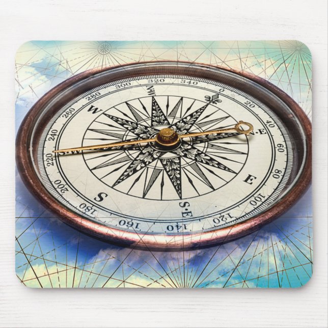 Compass Clouds Mouse Mat (Front)
