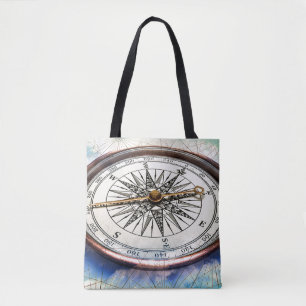Compass Clouds Tote Bag