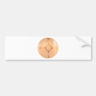 COMPASS East West North South NEWS Bumper Sticker