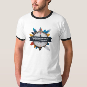 Compass & Feathers Ringer T-Shirt