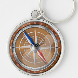 Compass Key Ring
