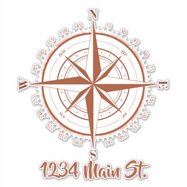 Compass mailbox sticker (Front)