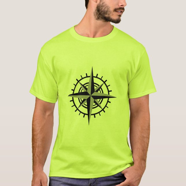 Compass men's t-shirt yellow (Front)