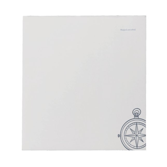 Compass-Midnight Catographer-Minimalist Notepad (Front)