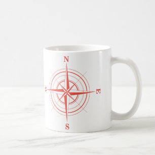 Compass Nautical Travel North South East West Coffee Mug