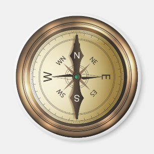 compass north south east wes magnet