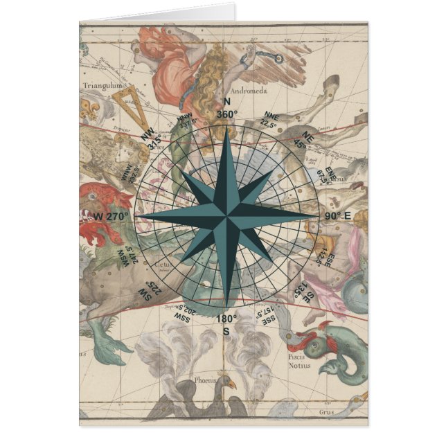Compass on an Ancient Map (Front)