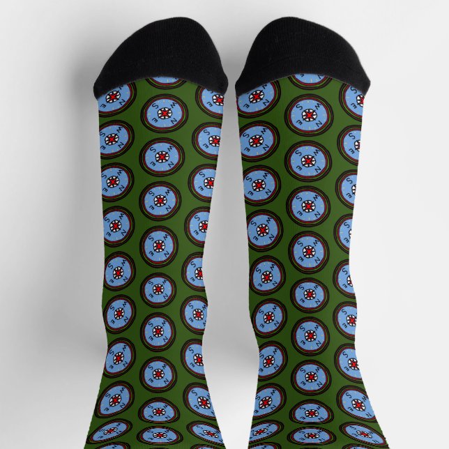 compass pattern socks (Top)