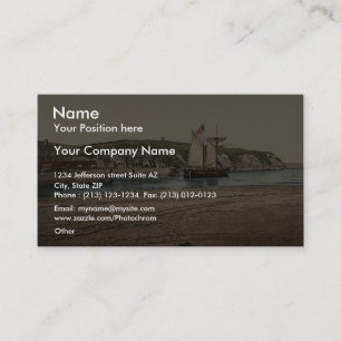 Compass Point, Bude, Cornwall, England vintage Pho Business Card