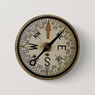 Compass Rose 1 6 Cm Round Badge