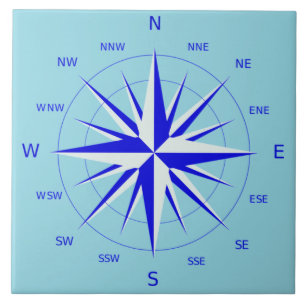 Compass Rose Ceramic Tile