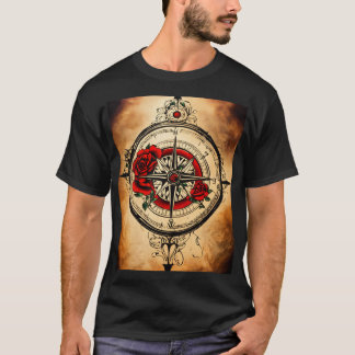 Compass Rose Ink: Eternal Direction in Tatoo T-Shirt